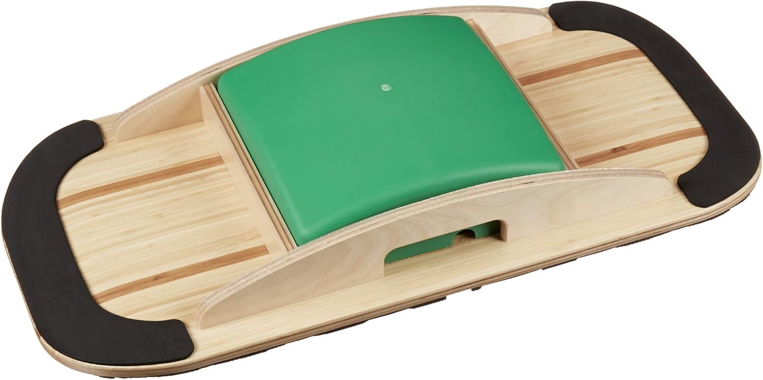 Bamboo Balance Board for Office, Standing Desks, Yoga, Exercise with 3 EVA Foam Modules H834563