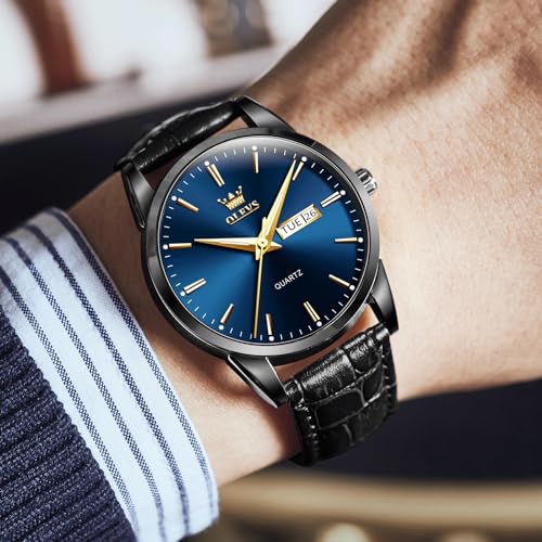 Men's Casual Leather Strap Watch Waterproof Luminous Analog F66331