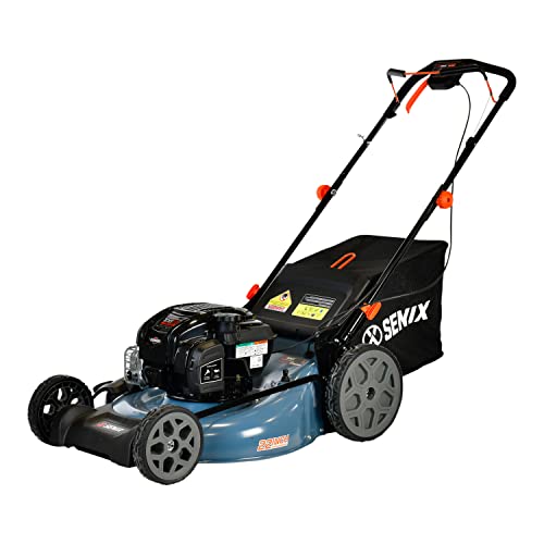 22-Inch Self Propelled Gas Lawn Mower with 163 cc Engine, 3-in-1 Rear Wheel Drive J60279
