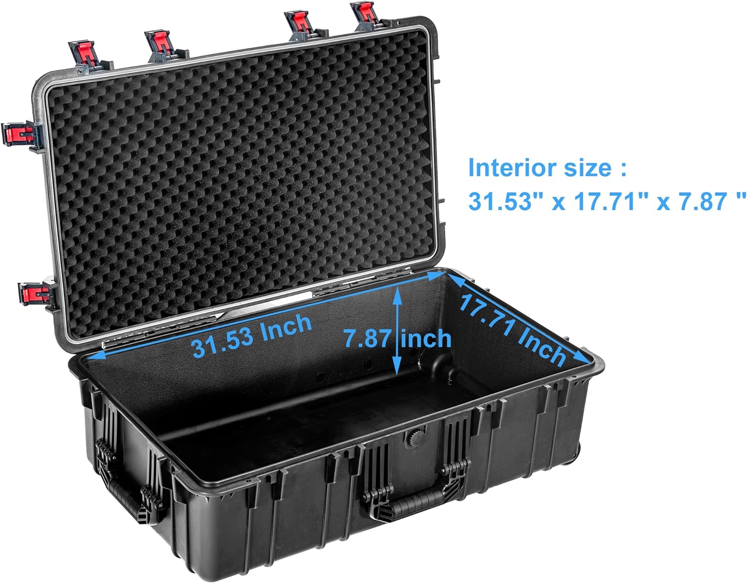 Waterproof Rolling Equipment Case with Foam, 35"x 20.5"x 12" R37170