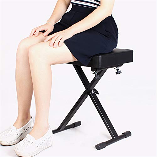 Piano Bench, 4-Level Height Adjustable, Padded Seat J3832