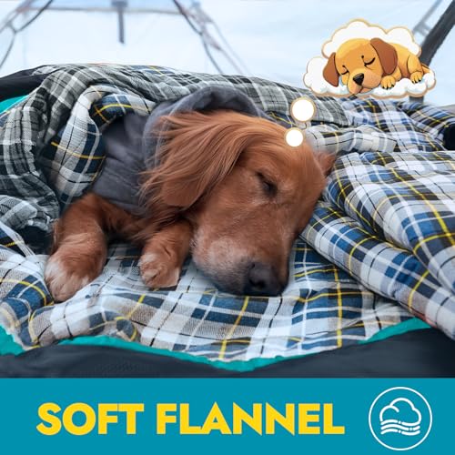 Flannel Sleeping Bag for Camping Backpacking Cold Weather with Compression Sack L379