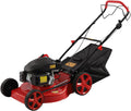 6Hp 4 Stroke Gas Push Lawn Mower, Self-Propelled Gas Powered Lawn Mower with Bagger, 20-inch & 173CC Gas Mower, 8 Adjustable Heights for Small to Medium Sized Yards