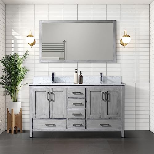 Double Bath Vanity with Carrara Marble Top Q223261