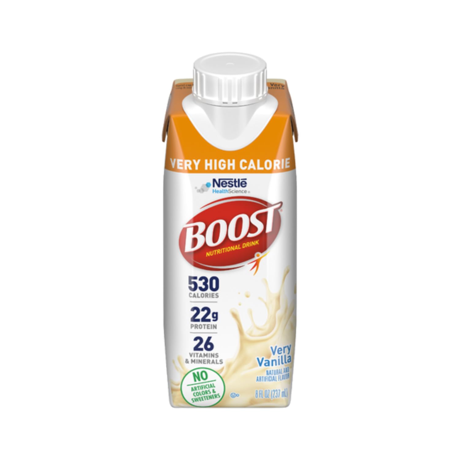 Very High Calorie Nutritional Drink, Very Vanilla, 8 FL OZ (Pack of 27) L58653