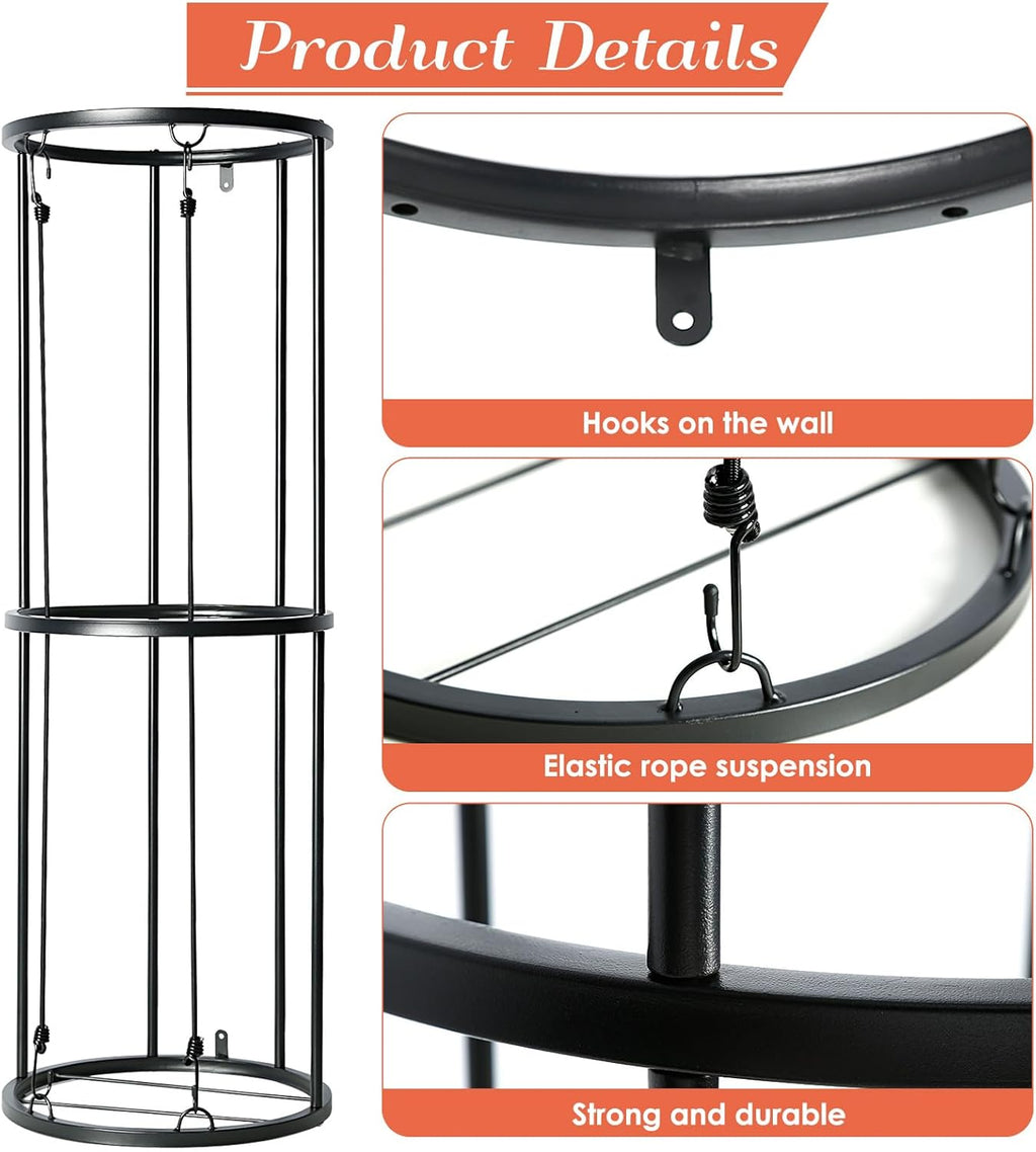 Ball Storage Rack, Wall-Mounted Sports Equipment Organizer for Home and Gym E455532