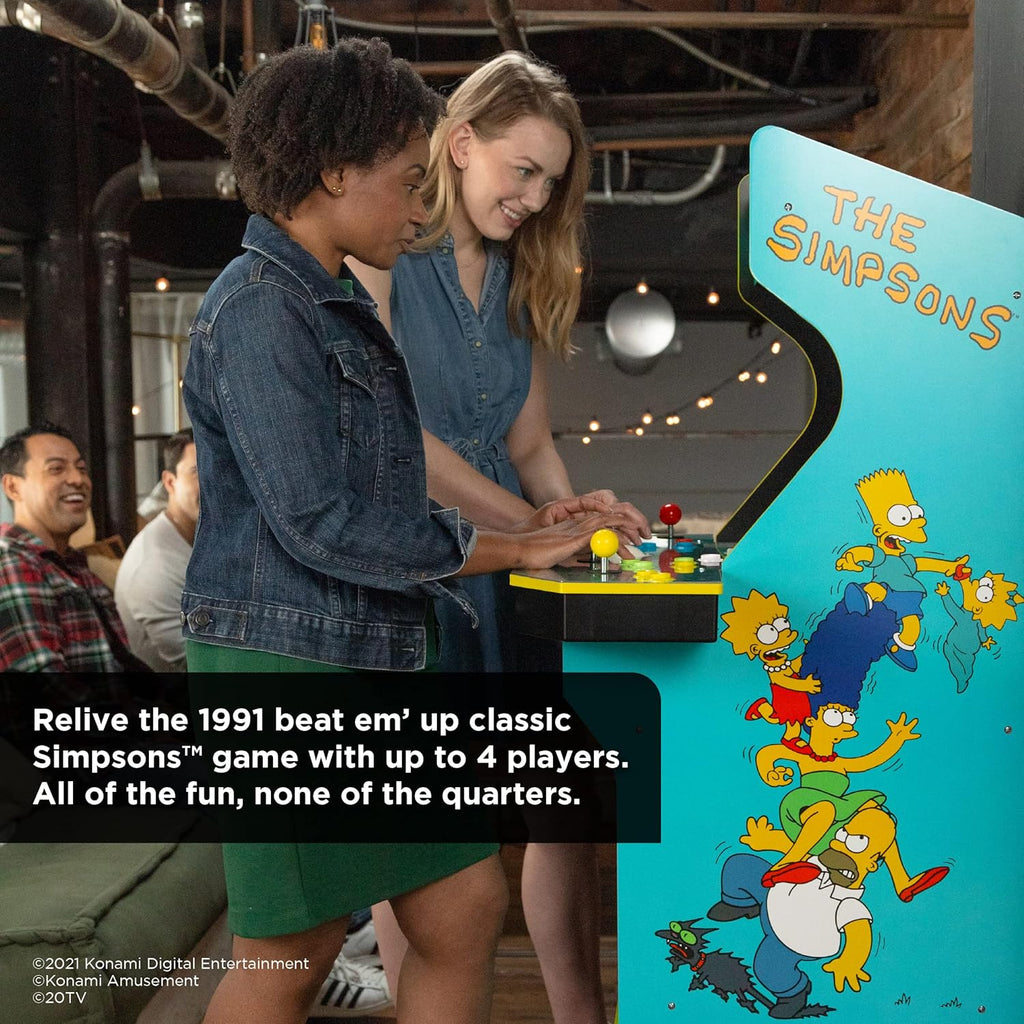 The Simpsons Arcade Machine, 4-Foot, 4 Player Home Arcade Game with WiFi T837