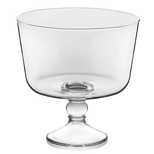Footed Glass Trifle Bowl, 9-inch, 96 oz, Clear F96043