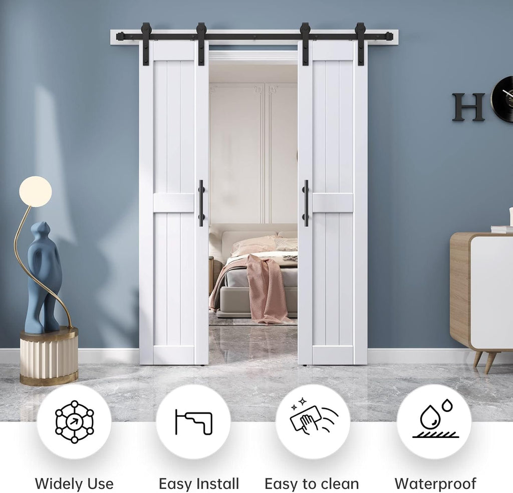 Barn Door with Sliding Hardware, 36x84in, White Q235