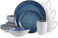 Stone lain Romy Stoneware Dinnerware Set, 16-Piece Service for 4, Blue
