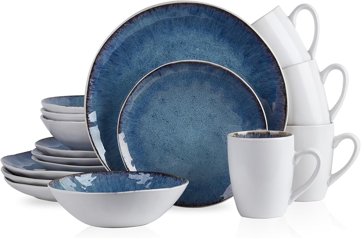 Stone lain Romy Stoneware Dinnerware Set, 16-Piece Service for 4, Blue
