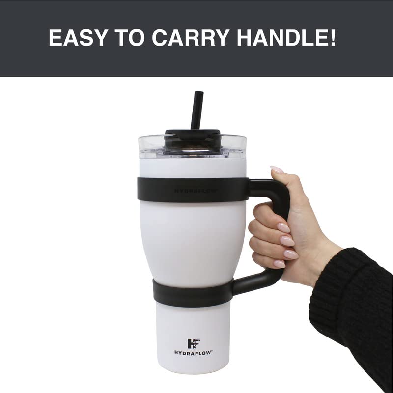 Triple Wall Vacuum Insulated Water Bottle with Handle, 50oz, Powder Aqua Q8083