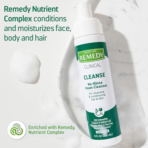 No-Rinse Foam Cleanser for Sensitive Skin, Vanilla Scent, 8 fl oz N56027