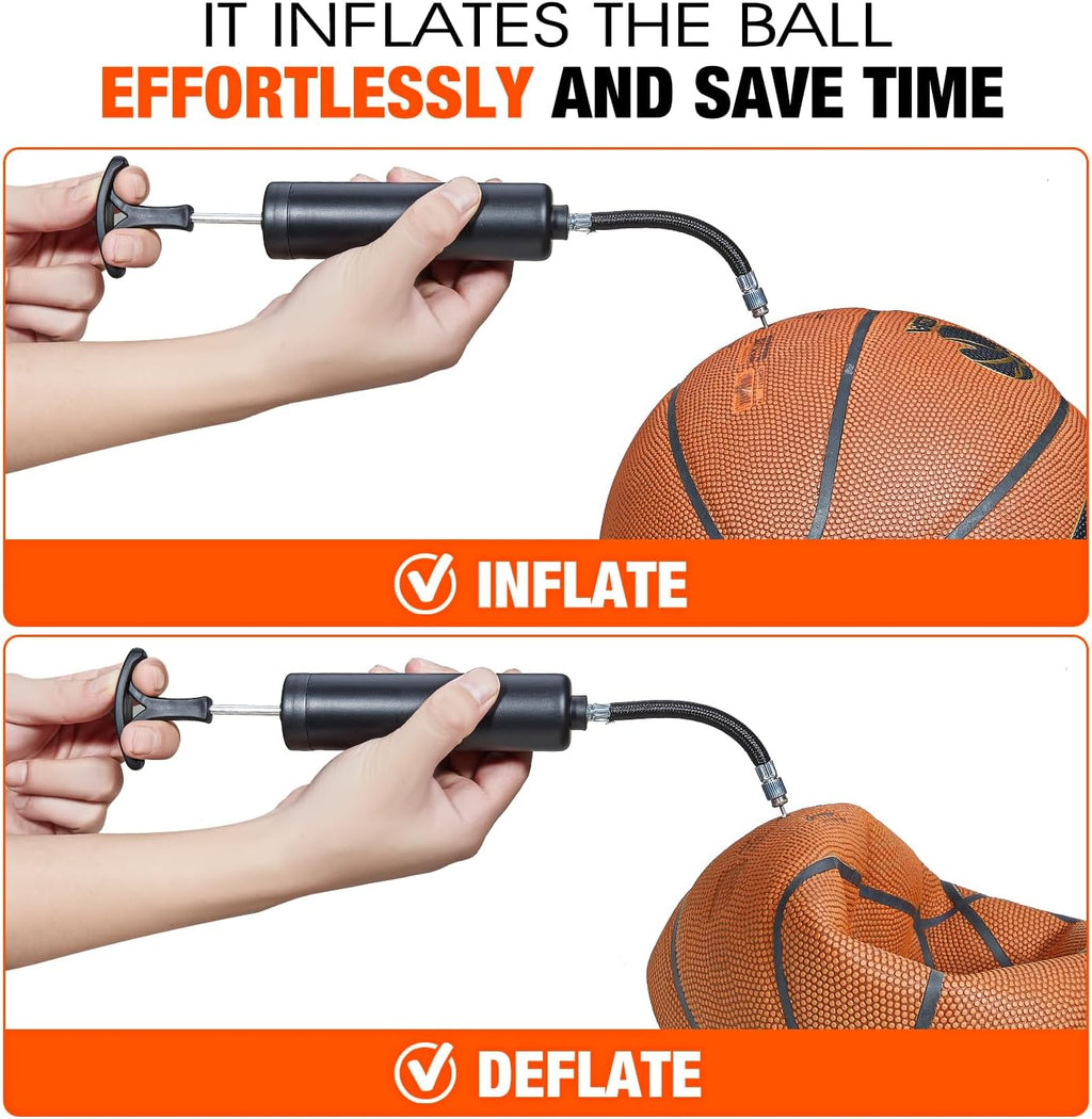 Ball Pump with 3 Needles, Nozzle, and Extension Hose I206