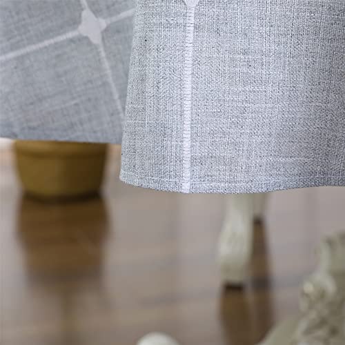 Rustic Checkered Cotton Linen Tablecloth 70 Inches J27664
