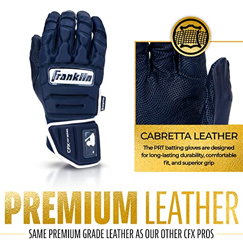 MLB Batting Gloves for Adults - Padded Reinforced Leather Baseball Softball Gloves P80577