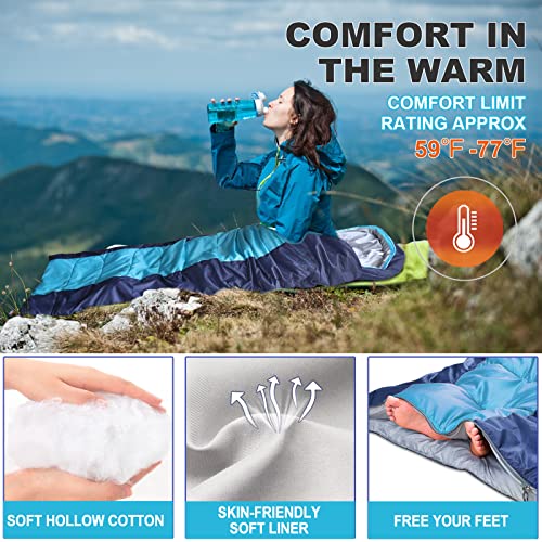 Sleeping Bag Ultralight 4 Season Waterproof for Adults Kids Camping Hiking Y705