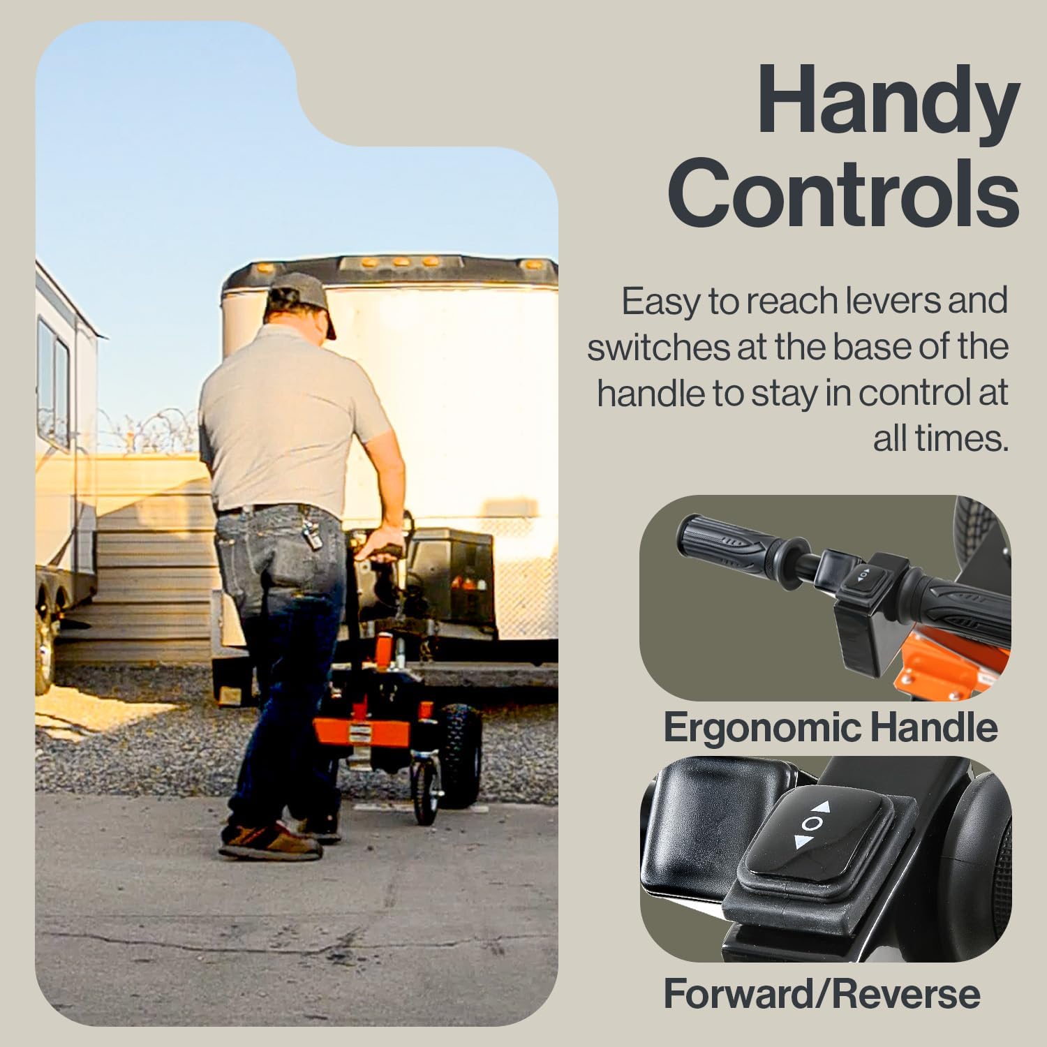 Electric Trailer Dolly 7500lbs Max Weight, All-Terrain Wheels for RVs and Campers L37005
