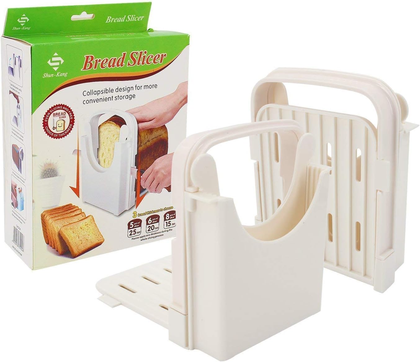 Adjustable Bread Slicer with 4 Slice Thickness G635329