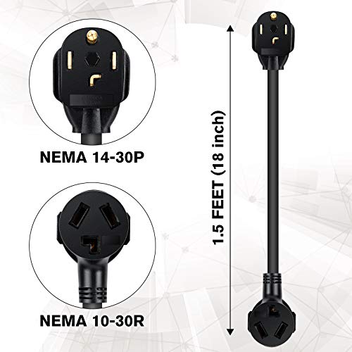 Dryer Adapter 30 Amp, NEMA 10-30P to 14-30R Converter P73933
