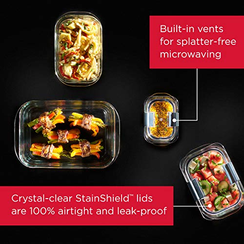 Glass Food Storage Container with Lid, 8-Cup, 2-Piece Set N2725