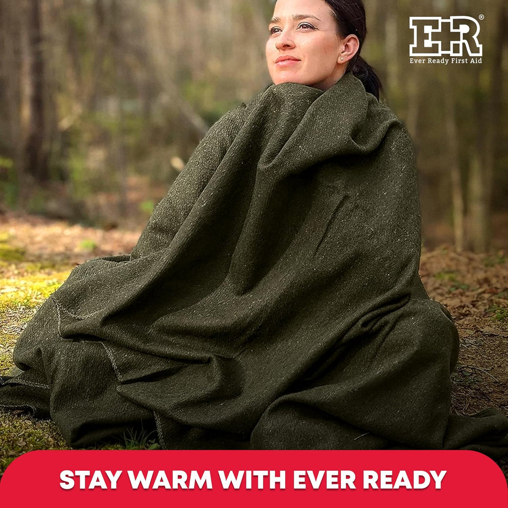 Warm Fire Retardant Wool Blanket, 66" x 90" U43238