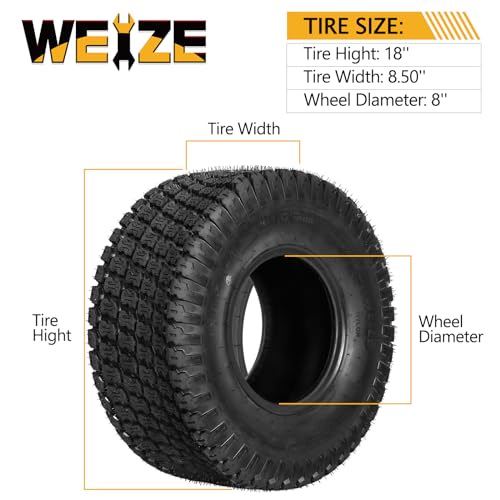 20x10.00-8 Lawn Mower Tire, 4 PR Tubeless, Set of 2 W99068