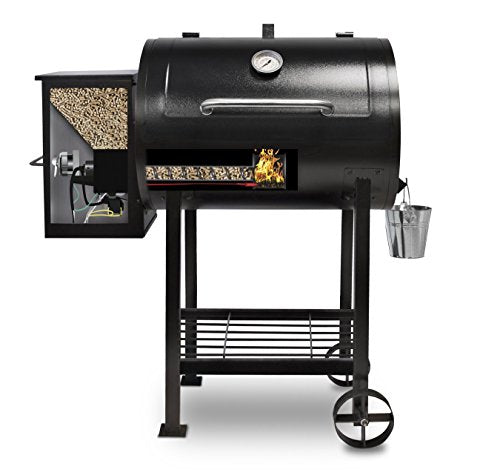 Pellet Grill, 482 Square Inches, Black L186087