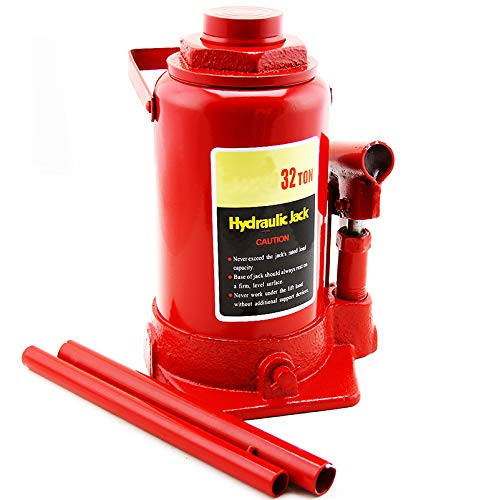 XtremepowerUS 6-Ton (12,000 Lbs) Hydraulic Lifting Car Jack with Pump Handle, Fit Use for Cars Automotive Sedans, Red