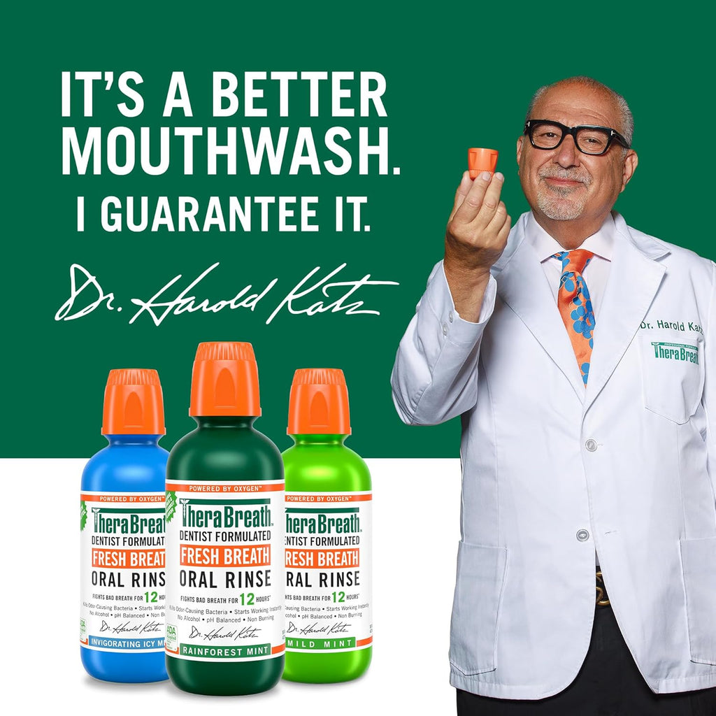 Alcohol-Free Mouthwash, Rainforest Mint, 16 Fl Oz (2-Pack) S7602