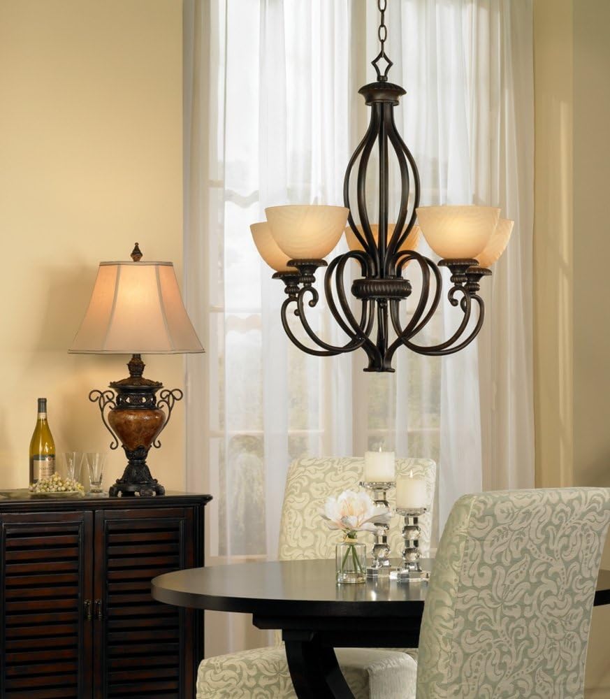 Traditional Style Table Lamp 31.5" Tall Bronze Brown Urn Design with Fabric Shade Q534122