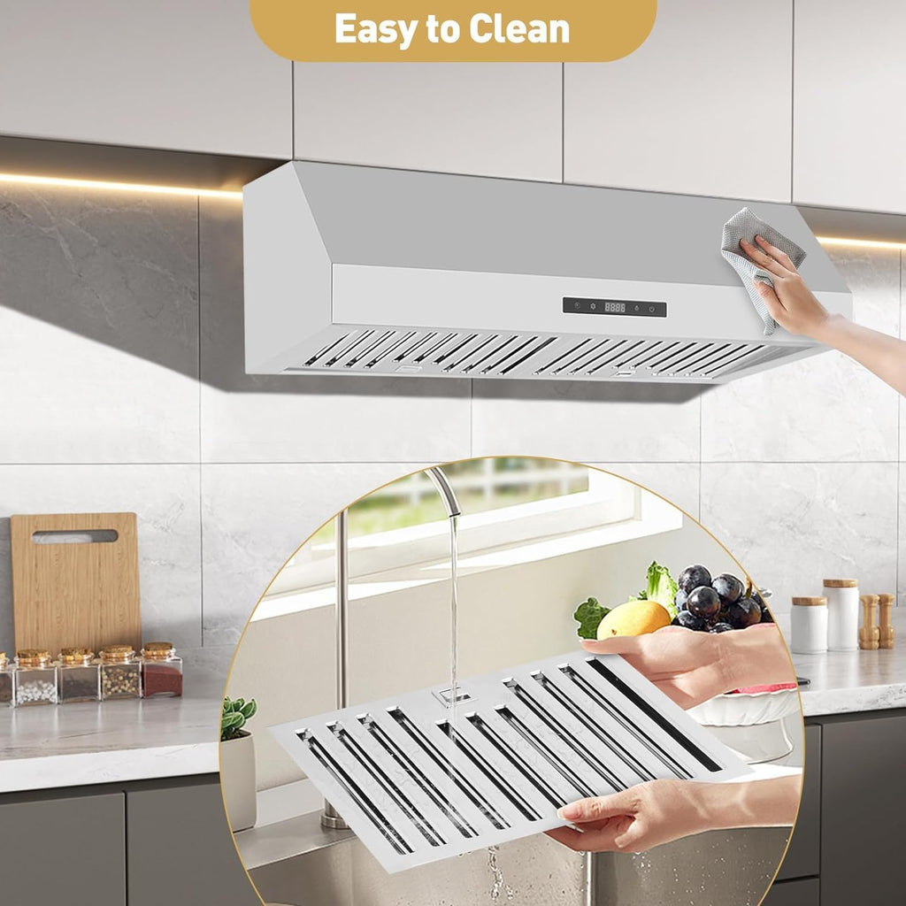 Stainless Steel 30 Inch Under Cabinet Range Hood with 3-Speed Exhaust Fan X705150