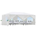 10x20 Heavy Duty Party Tent Wedding Outdoor Gazebo Canopy for Backyard Garden Patio, White Gazebos Sun Shade Waterproof Canopy with Removable Sidewalls, 6 sides