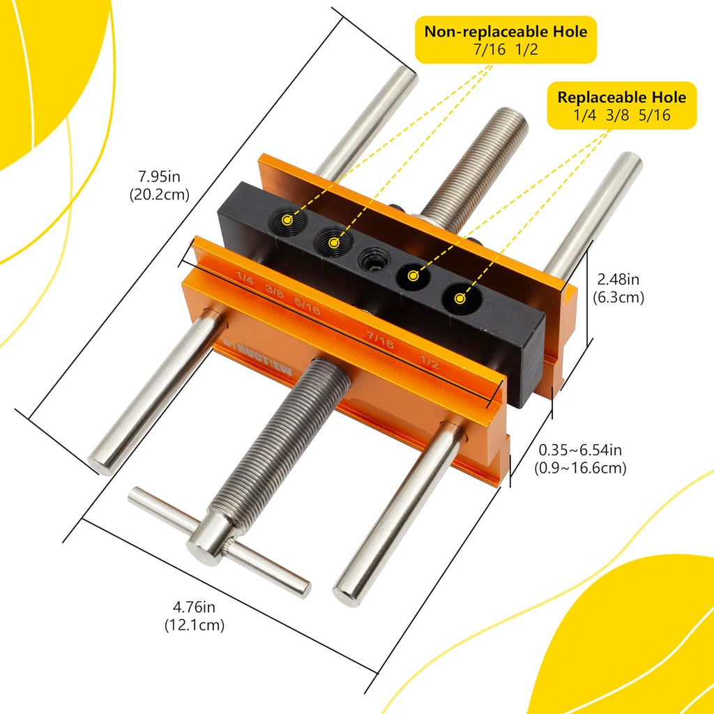 Self Centering Doweling Jig Kit with 6 Drill Guide Bushings G4264