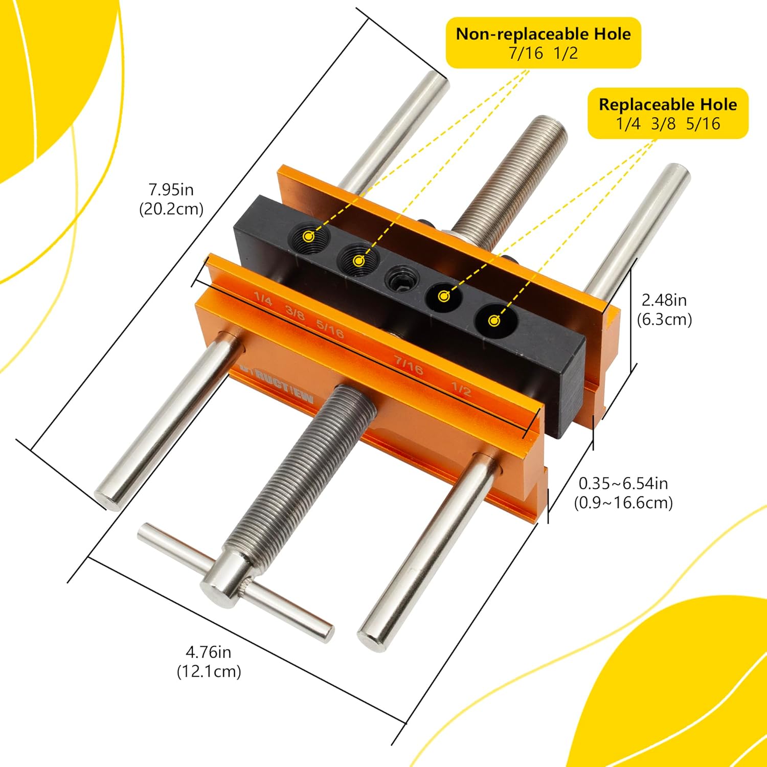 Self Centering Doweling Jig Kit with 6 Drill Guide Bushings G4264