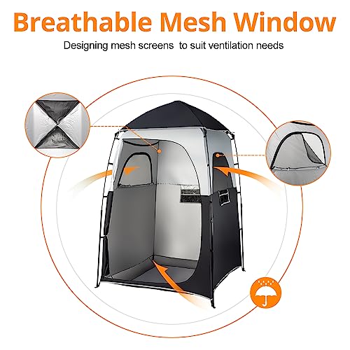 6.8FT Pop Up Shower Tent with Mesh Floor and Carrying Bag N244941