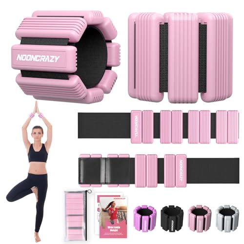 Pilates Wrist & Ankle Weights for Women, Wearable Strong Arm & Leg Weights Set of 2(1Lbs Each), Adjustable Ankle Weights for Walking, Yoga, Dance, Barre,Gym