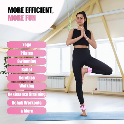 Pilates Wrist & Ankle Weights Set of 2, Adjustable for Walking, Yoga, Gym F527133