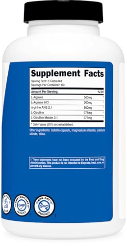 Nitric Oxide Booster 2250mg, 180 Capsules D95451