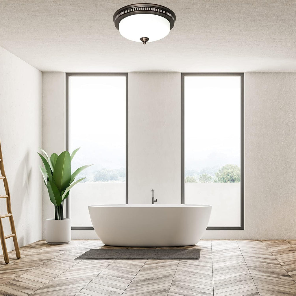 Round Exhaust Bathroom Fan with Light and Nightlight P24698