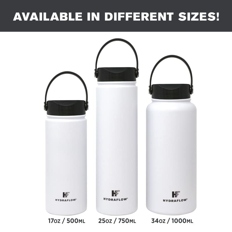 Triple Wall Vacuum Insulated Water Bottle with Wide Mouth Lid, 25oz, Stainless Steel L639370