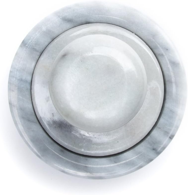 Marble Mortar and Pestle, White H470203