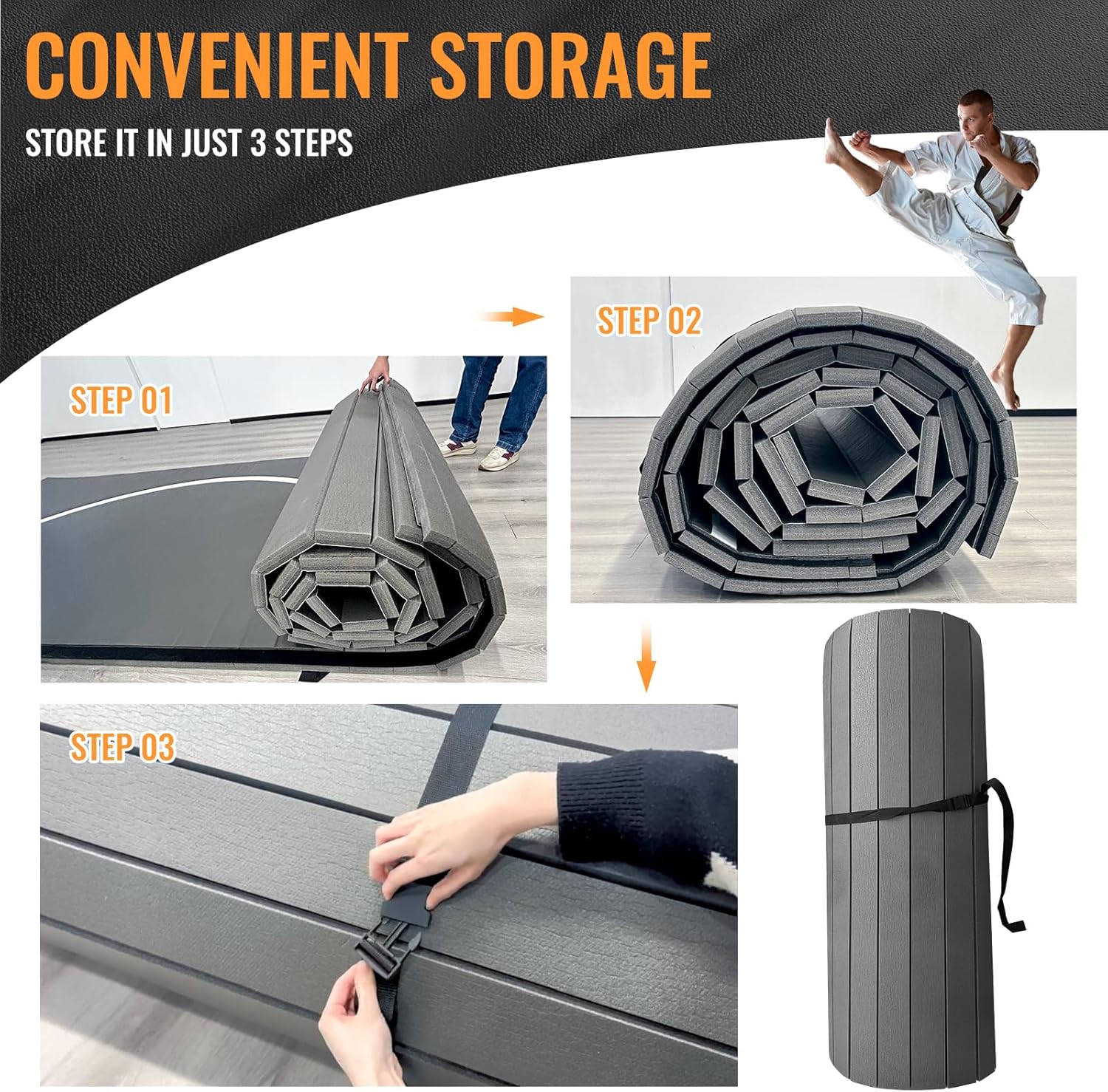 10 x 10 ft Jiu Jitsu Mat for Home Training N93438