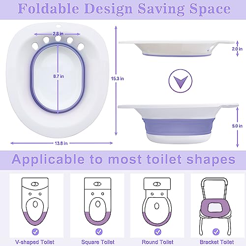 Electric Sitz Bath for Hemorrhoids, Foldable, Fits Universal Toilet Y860507