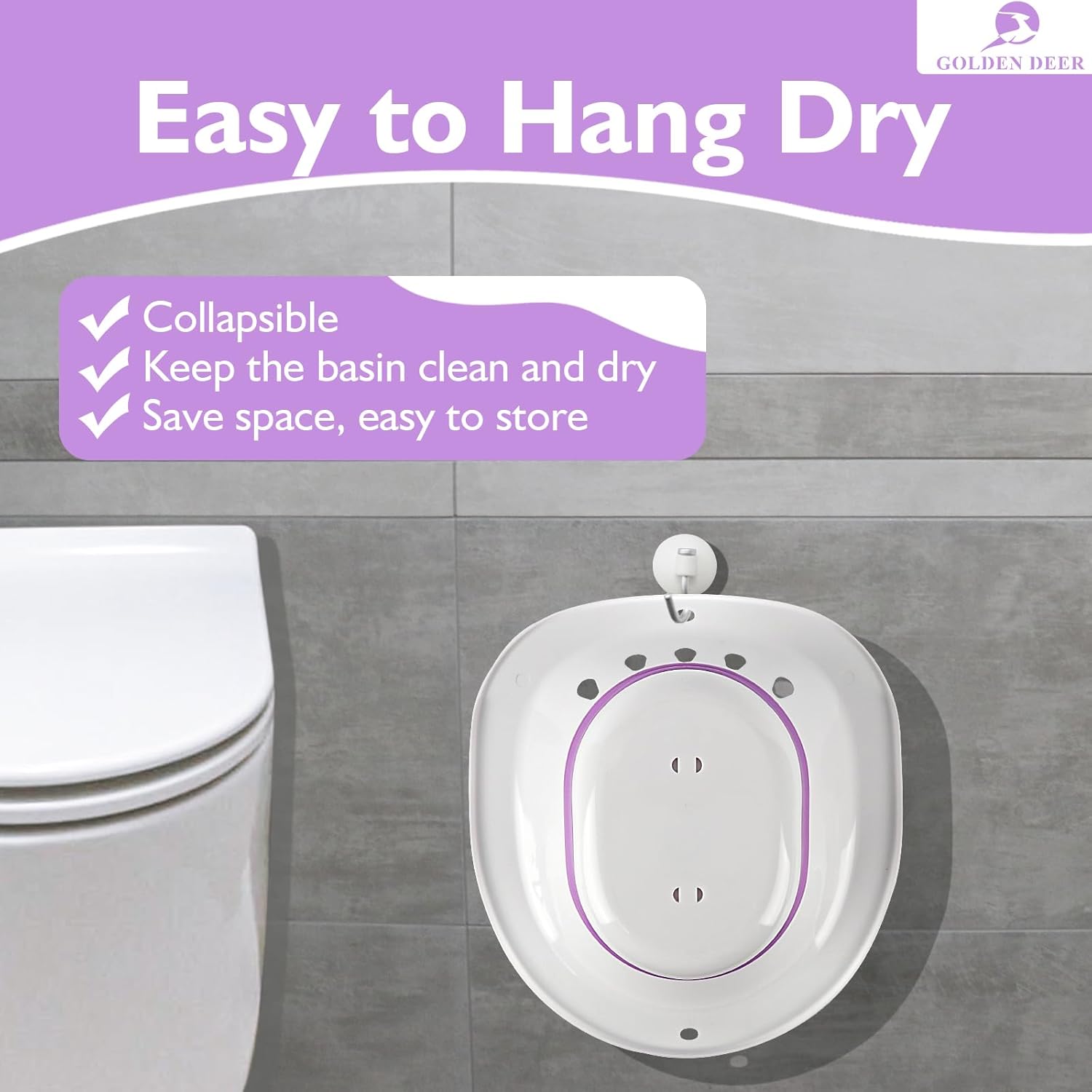 Sitz Bath for Toilet Seat, Automatic Flushing, Postpartum Care N5630
