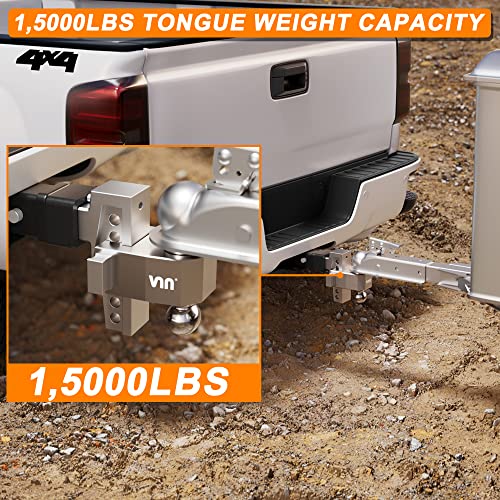 Adjustable Drop Hitch Tri-Ball for 2-Inch Receiver, 8 Inch Drop, 15000 lbs Z649