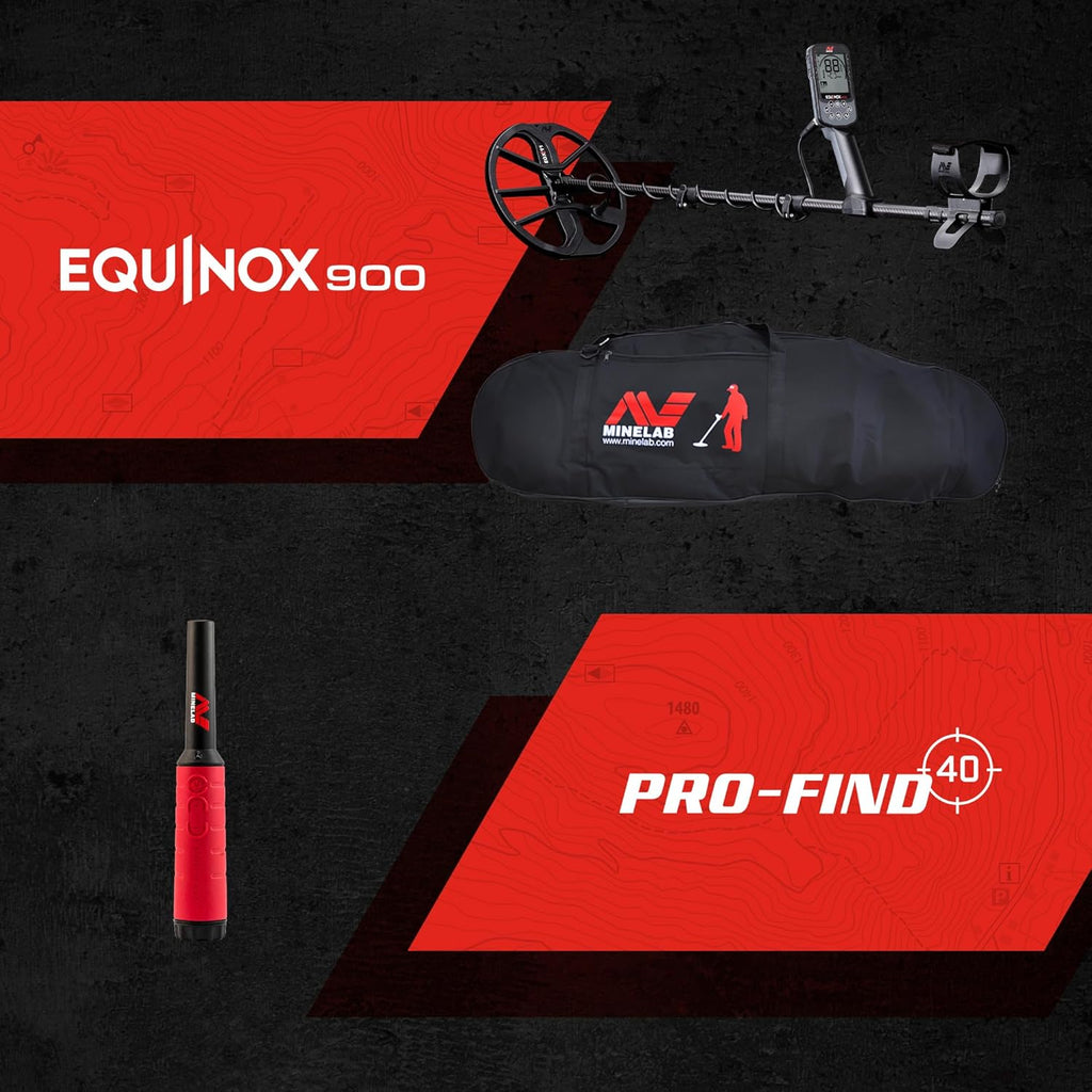 Professional Metal Detector Bundle with Waterproof Double-D Coils and Pinpointer O73927