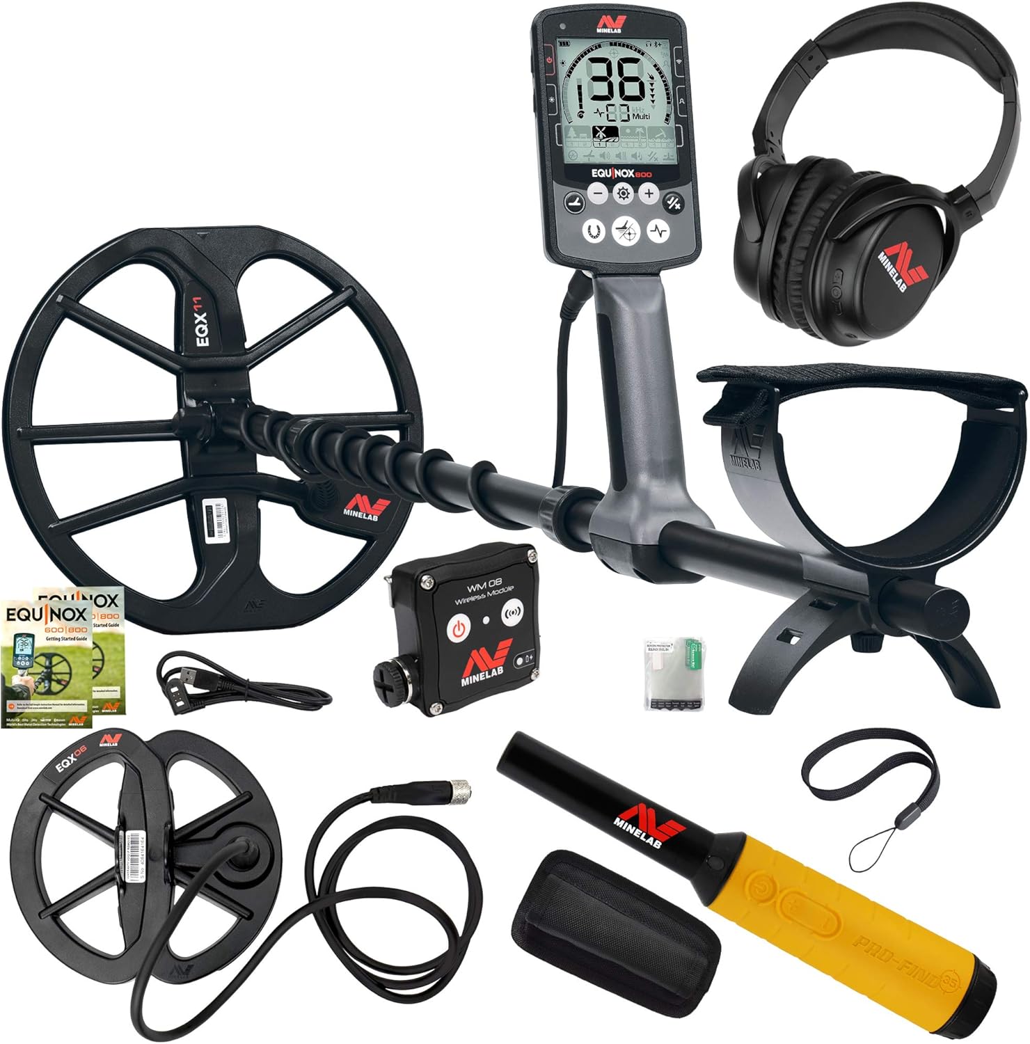 Minelab Equinox 800 Metal Detector with 6" Coil and Pro-Find 35 Pinpointer