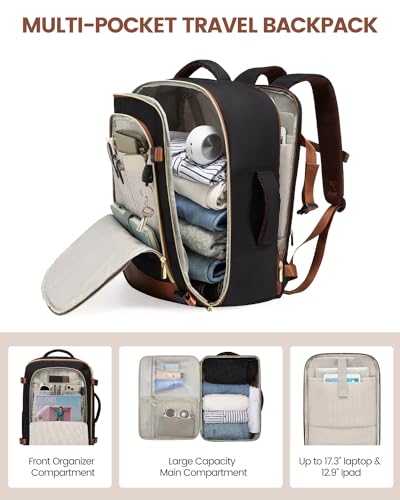 Travel Backpack 40L Carry On with Packing Cubes, Fits 17 Inch Laptop L244948