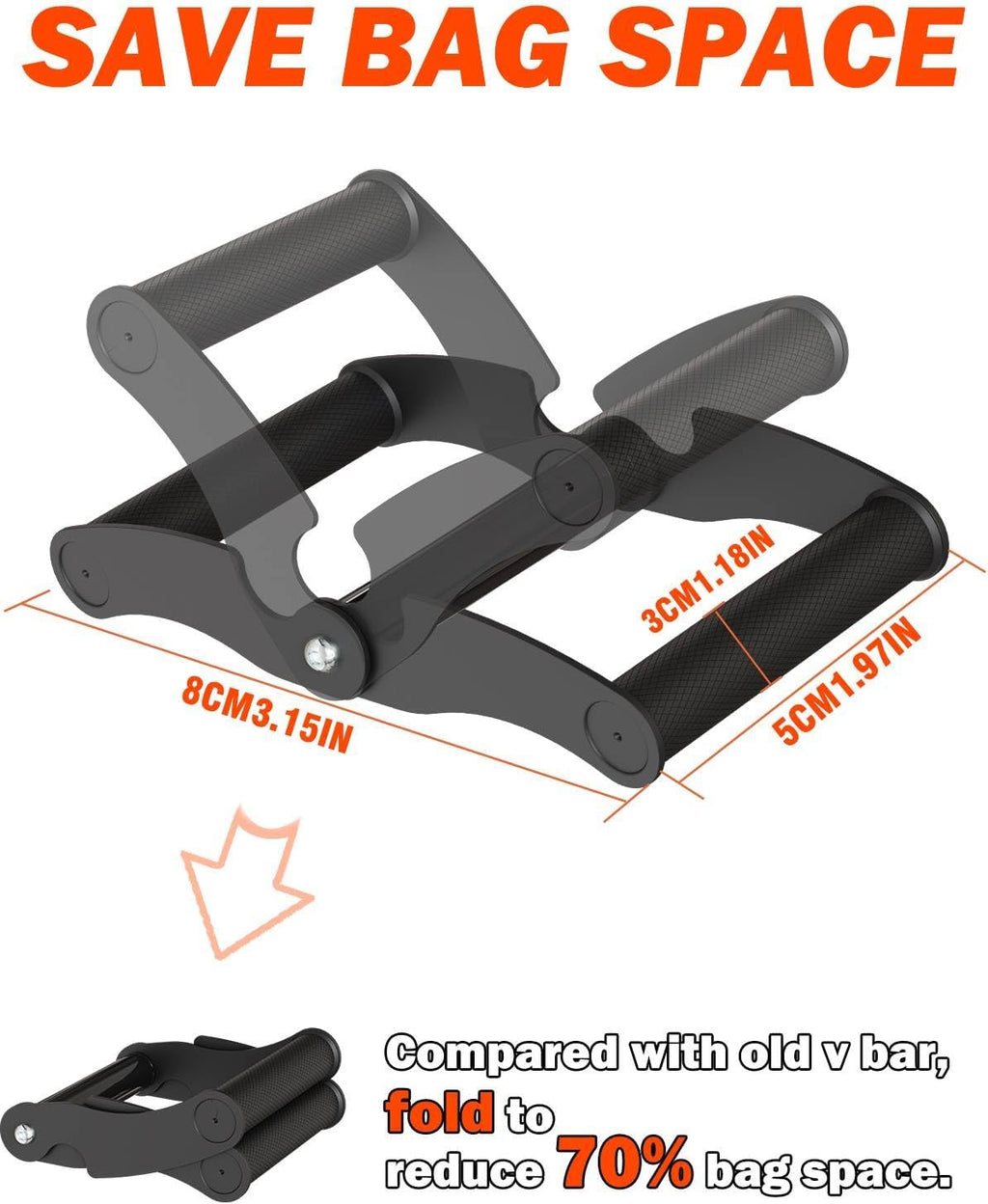 V Bar Attachment for Barbell, Portable Landmine Handle for Olympic Bars M273241